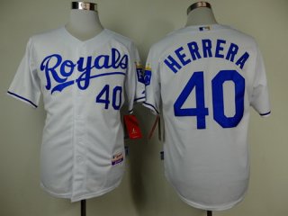 Kansas City Royals #40 Kelvin Herrera White Jersey