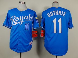 Kansas City Royals #11 Jeremy Guthrie Light Blue Jersey