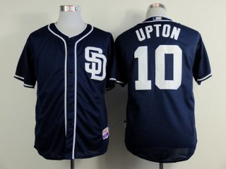 San Diego Padres #10 Justin Upton Navy Blue Jersey