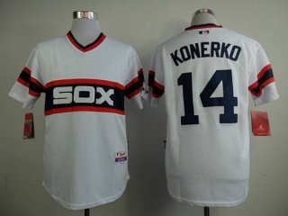 Chicago White Sox #14 Paul Konerko 1983 White Pullover Jersey