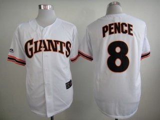 Men's San Francisco Giants #8 Hunter Pence 1989 White Majestic Jersey