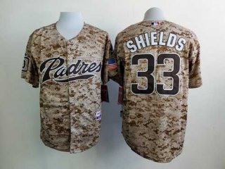 Men's San Diego Padres #33 James Shields 2015 Camo Jersey