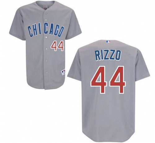 Men's Chicago Cubs #44 Anthony Rizzo Gray Jersey