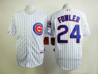 Men's Chicago Cubs #24 Dexter Fowler White Jersey