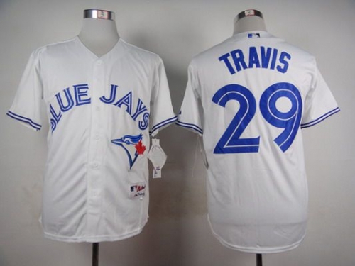 Men's Toronto Blue Jays #29 Devon Travis White Jersey