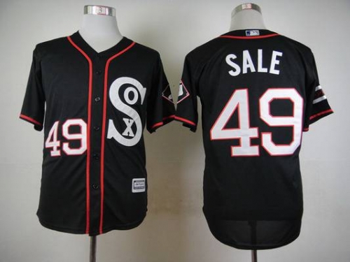 Men's Chicago White Sox #49 Chris Sale 2015 Black Jersey