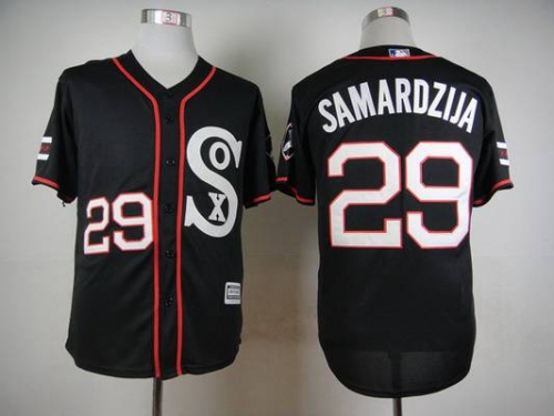 Men's Chicago White Sox #29 Jeff Samardzija 2015 Black Jersey