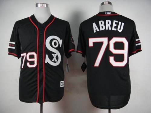 Men's Chicago White Sox #79 Jose Abreu 2015 Black Jersey