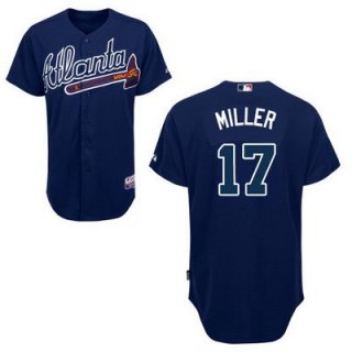 Men's Atlanta Braves #17 Shelby Miller Navy Blue Jersey