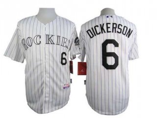 Men's Colorado Rockies #6 Corey Dickerson White Jersey