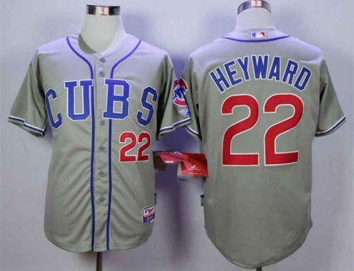 Men's Chicago Cubs #22 Jason Heyward Grey Cool Base Jersey