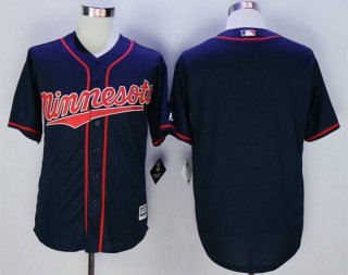 Men's Minnesota Twins Blank Blue New Cool Base Jersey