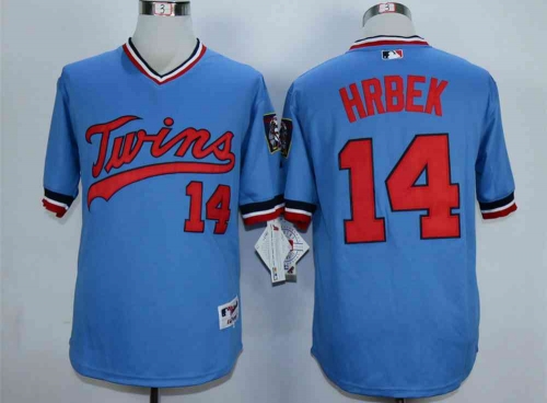 Men's Minnesota Twins #14 Kent Hrbek Blue Cooperstown Jersey