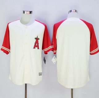 Angels of Anaheim Blank CreamRed Exclusive New Cool Base Stitched MLB Jersey