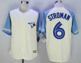 Men's Toronto Blue Jays #6 Marcus Stroman Cream New Coo Base Jersey