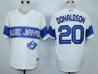 Men's Toronto Blue Jays #20 Josh Donaldson White New Cool Base Jersey