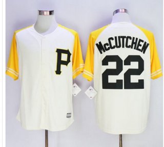 Pirates #22 Andrew McCutchen CreamGold Exclusive New Cool Base Stitched MLB Jersey