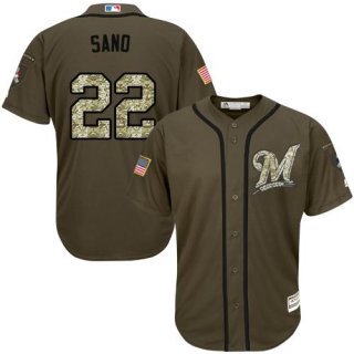 Minnesota Twins #22 Miguel Sano Green Salute to Service Stitched MLB Jersey