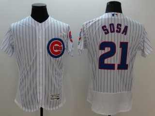 Men's Chicago Cubs #21 Sammy Sosa White Flexbase 2016 MLB Player Jersey