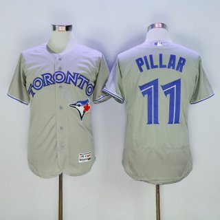 Men's Toronto Blue Jays #11 Kevin Pillar Gray 2016 Flexbase Majestic Baseball Jersey