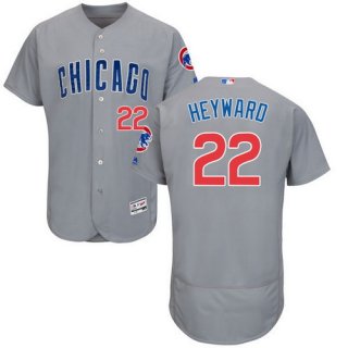 Men's Chicago Cubs #22 Jason Heyward Gray Road 2016 Flexbase Majestic Baseball Jersey