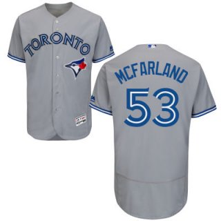 Men's Toronto Blue Jays #53 Blake McFarland Gray Road 2016 Flexbase Majestic Baseball Jersey