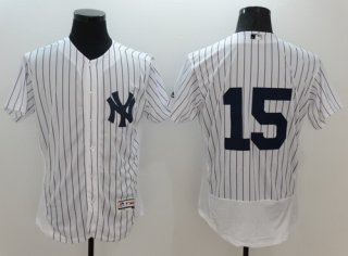 New York Yankees #15 Thurman Munson Retired White 2016 Flexbase Majestic Baseball Jersey