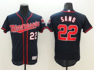 Men's Minnesota Twins #22 Miguel Sano Navy Blue 2016 Flexbase Majestic Baseball Jersey