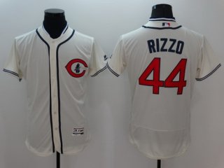 Men's Chicago Cubs #44 Anthony Rizzo Cream Flexbase Majestic 1929 Collection Jersey