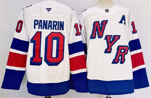 Men's New York Rangers #10 Artemi Panarin White 2024-25 Stadium Series Stitched Jersey