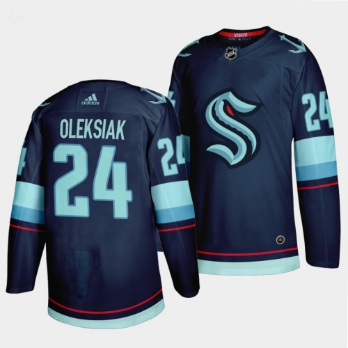 Men's Seattle Kraken #24 Jamie Oleksiak Home Navy Jersey