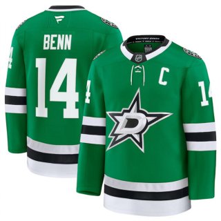 Men's Dallas Stars #14 Jamie Benn Green 2024-25 Home Stitched Hockey Jersey