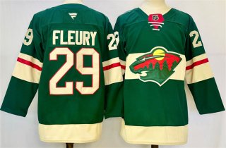 Men's Minnesota Wild #29 Marc-Andre Fleury Green 2024-25 Home Stitched Hockey Jersey