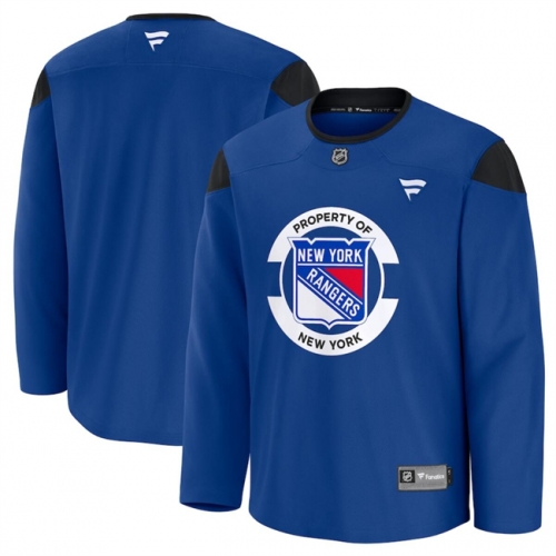 Men's New York Rangers Royal 2024-25 Team Practice Stitched Hockey Jersey