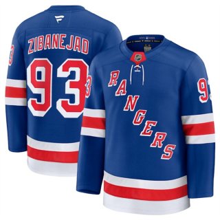 Men's New York Rangers #93 Mika Zibanejad Royal 2024-25 Home Stitched Hockey Jersey