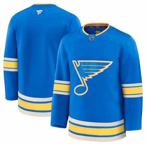 Men's St. Louis Blues Blank Blue 2024-25 Alternate Stitched Hockey Jersey