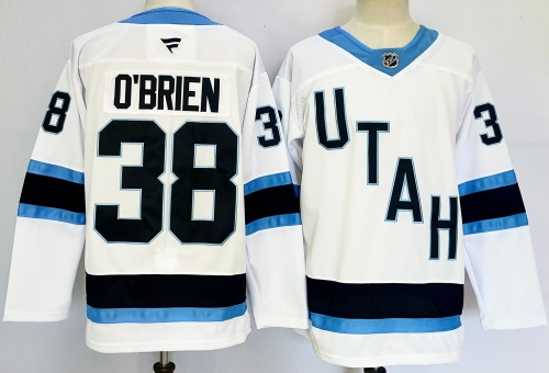 Men's Utah Hockey Club #38 Liam O'Brien White 2024-25 Stitched Jersey