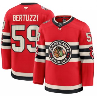 Men's Chicago Blackhawks #59 Tyler Bertuzzi Red 2024-25 Winter Classic Stitched Hockey Jersey