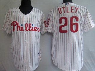 Philadelphia Phillies #26 Chase Utley White Jersey