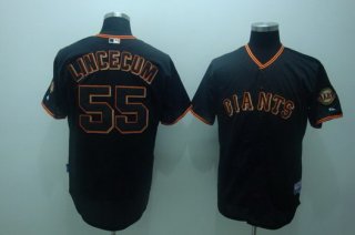 San Francisco Giants #55 Tim Lincecum Black Jersey