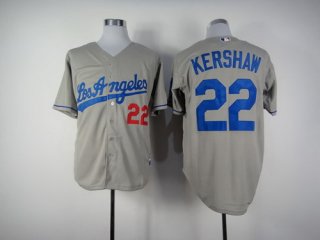 Los Angeles Dodgers #22 Clayton Kershaw Gray Jersey