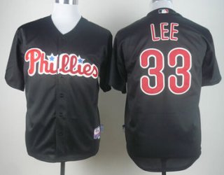 Philadelphia Phillies #33 Cliff Lee Black Jersey