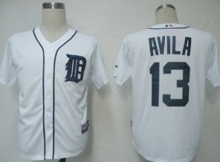 Detroit Tigers #13 Alex Avila White Jersey