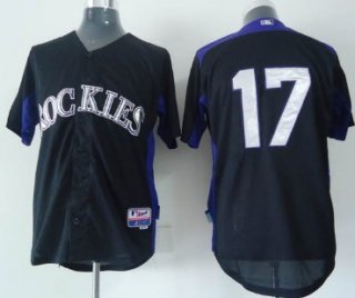 Colorado Rockies #17 Todd Helton Black BP Jersey