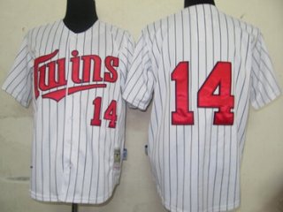 Minnesota Twins #14 Kent Hrbek 1991 White Throwback Jersey