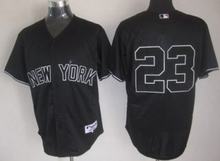 New York Yankees #23 Don Mattingly Black Jersey