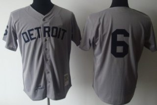 Detroit Tigers #6 Al Kaline 1968 Gray Wool Throwback Jersey