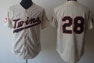 Minnesota Twins #28 Bert Blyleven 1970 Cream Throwback Jersey