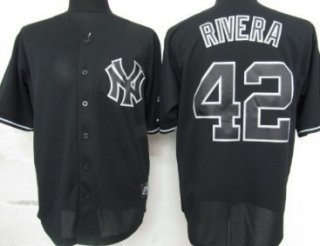 New York Yankees #42 Mariano Rivera Black Fashion Jersey