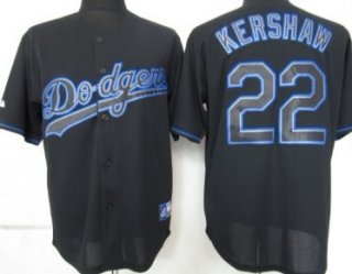 Los Angeles Dodgers #22 Clayton Kershaw Black Fashion Jersey